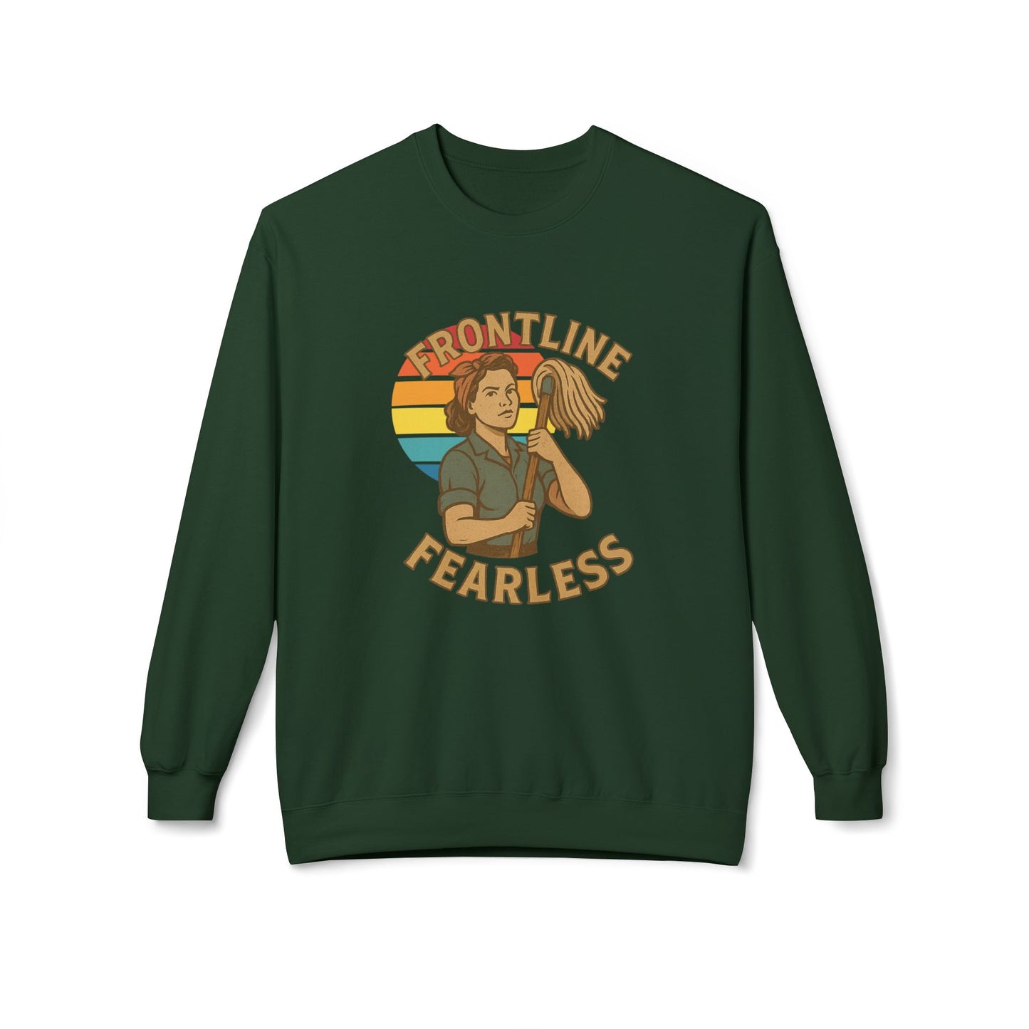 Fearless Frontline Crewneck Sweatshirt - Support Healthcare Workers, Inspirational, Cozy Gift, Casual Wear, Everyday Comfort