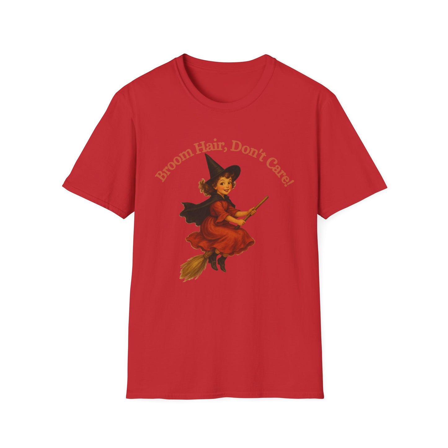 Witchy T-Shirt: Broom Hair, Don't Care | Halloween Apparel, Spooky Gift, Unisex Tee, Witch Costume , designer Moonwoven by Luna