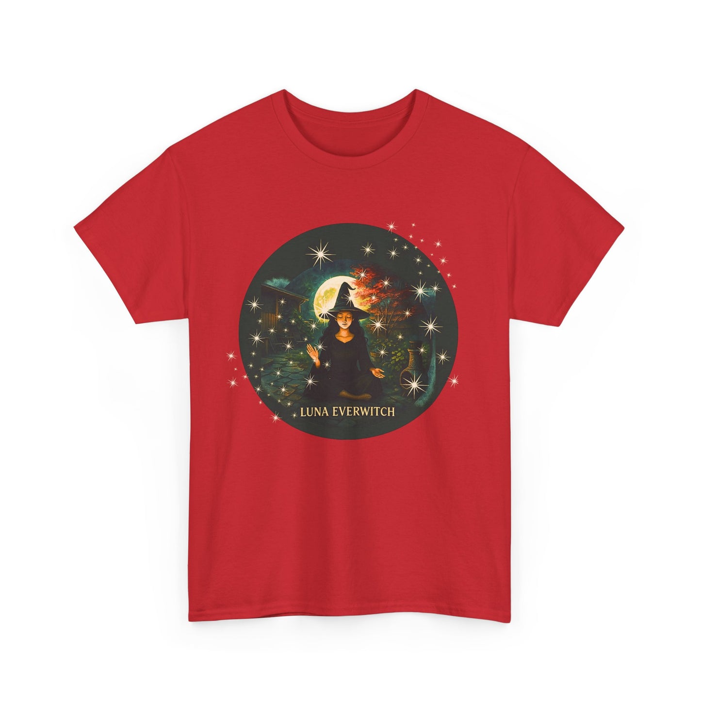 Backyard Manifestations with Luna Everwitch ,Heavy Cotton Tee, Unisex Starry T-Shirt, Celestial Aesthetic Shirt,