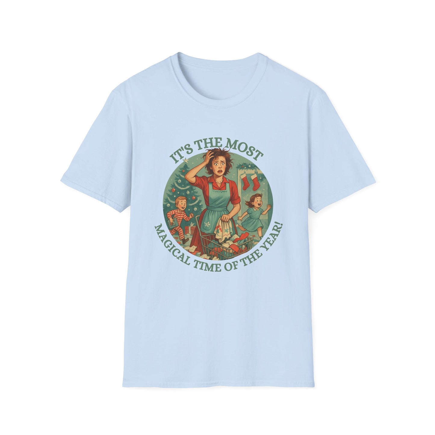 It's The Most Wonderful Time Of The Year, Sarcastic t-shirtSoftstyle T-Shirt, Holiday Gift, Funny Christmas Shirt, Festive Apparel, Unique Christmas Tee