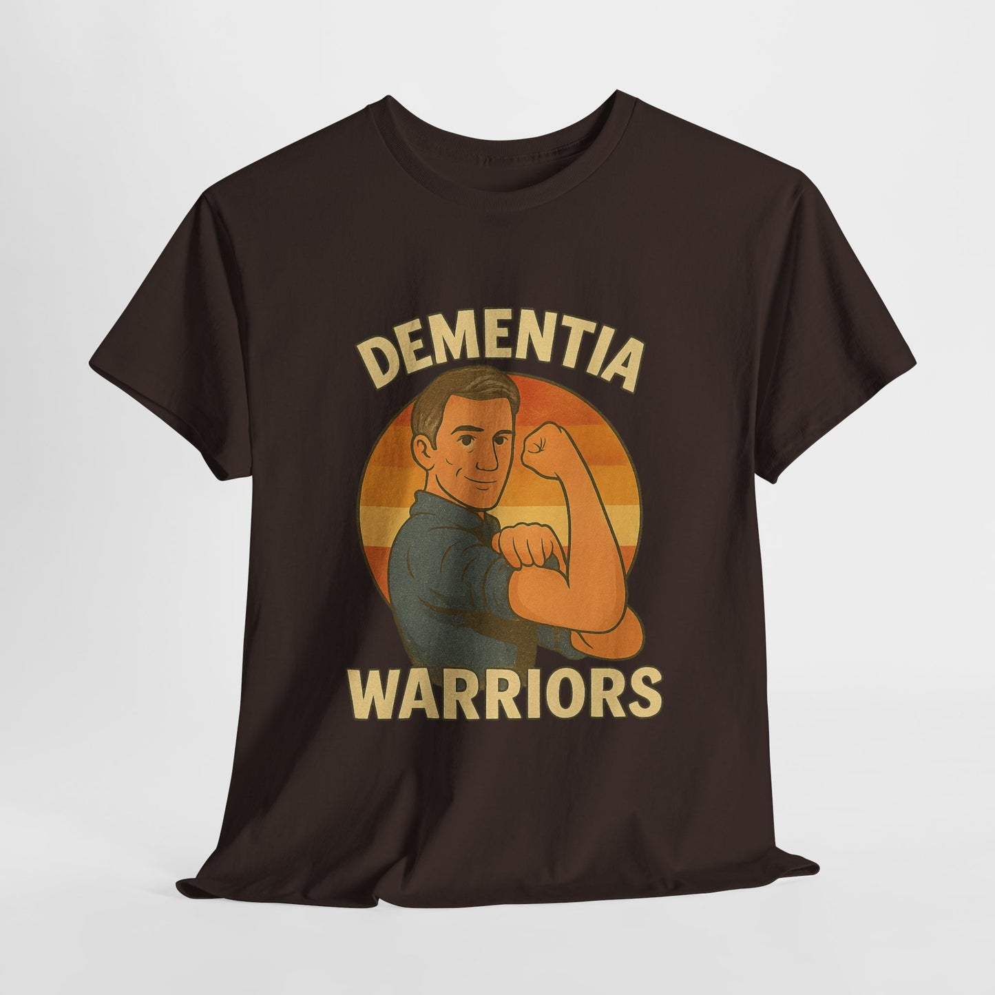 Male , Dementia Warriors Unisex Heavy Cotton Tee | Support, Awareness, Gifts, Advocacy, Comfort Wear