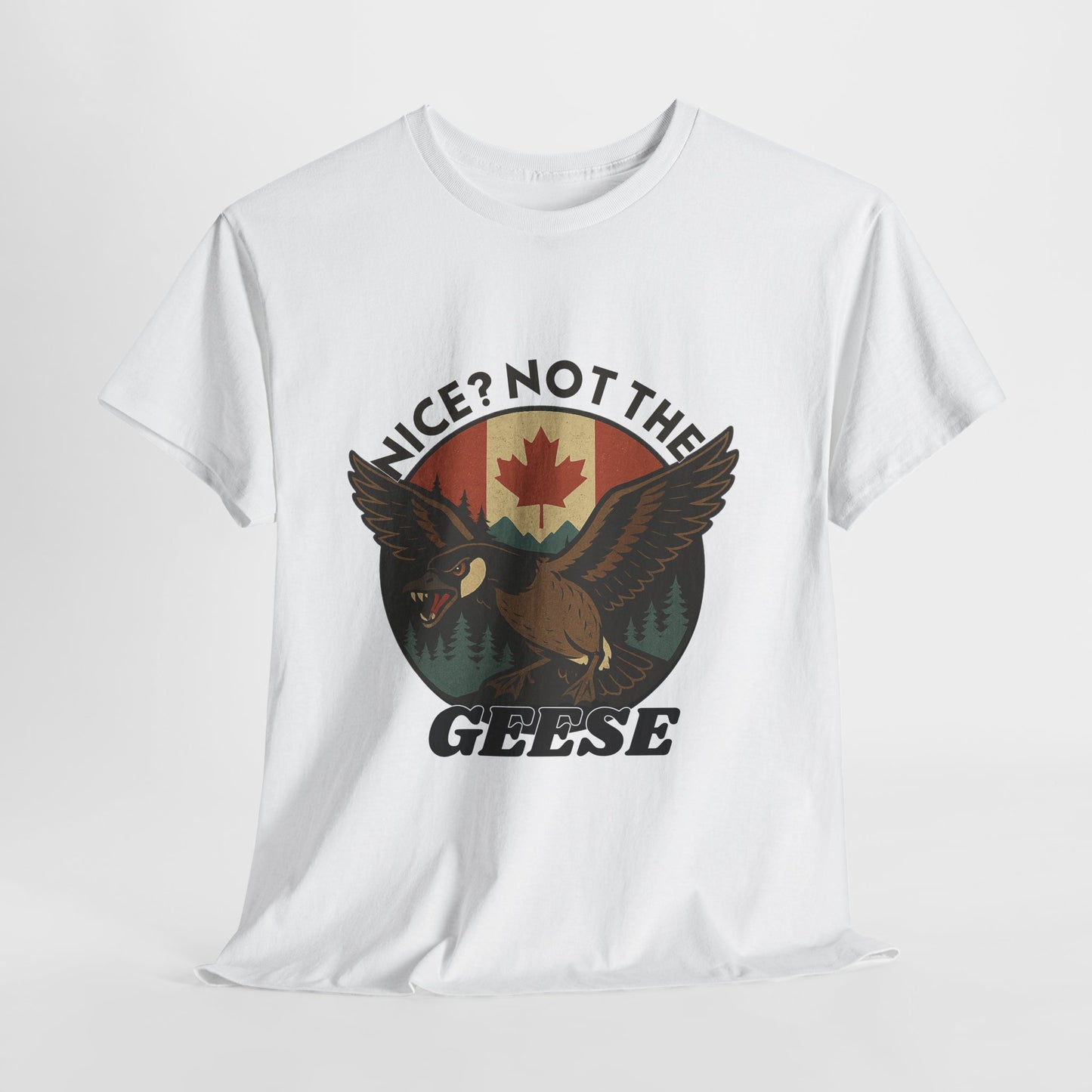 Vintage Goose Graphic Tee, Funny Animal T-Shirt, Unisex Casual Wear, Gift for Nature Lovers, Unique Outdoor Apparel, Canada Theme