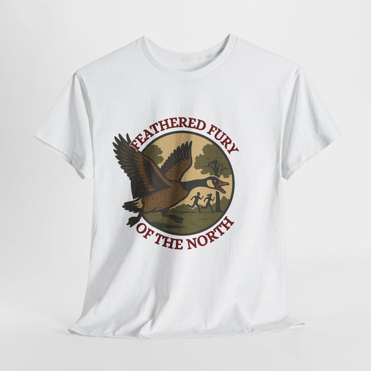 Feathered Fury of the North T-Shirt, Nature Lover Tee, Unisex Cotton Shirt, Outdoor Adventure Wear, Wildlife Enthusiast Gift