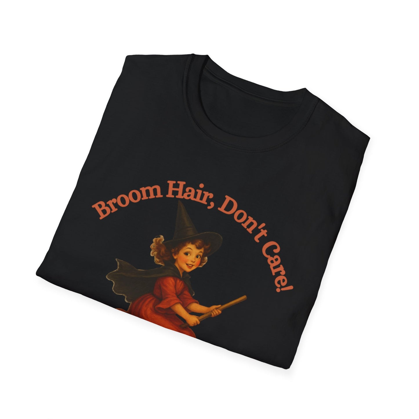 Witchy T-Shirt: Broom Hair, Don't Care | Halloween Apparel, Spooky Gift, Unisex Tee, Witch Costume , designer Moonwoven by Luna