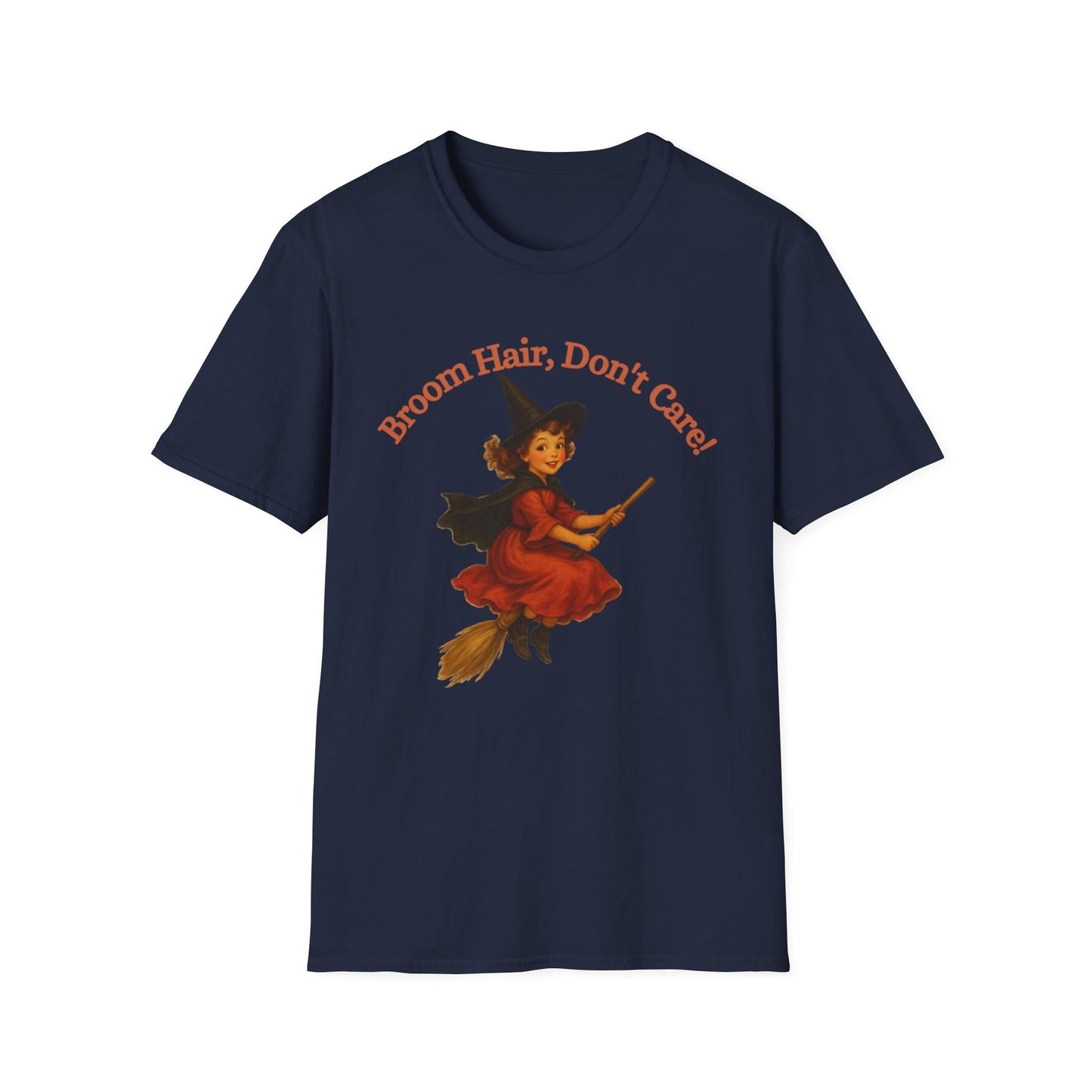 Witchy T-Shirt: Broom Hair, Don't Care | Halloween Apparel, Spooky Gift, Unisex Tee, Witch Costume , designer Moonwoven by Luna