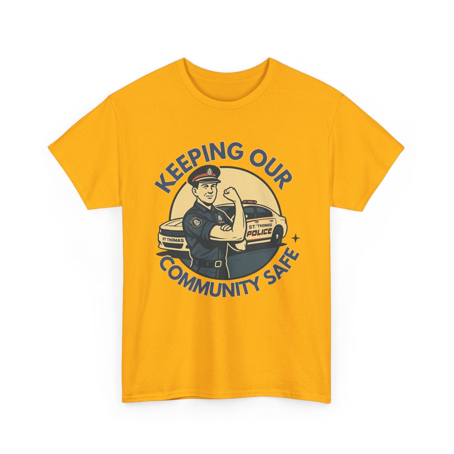 St. Thomas Police, Community Safety Tee, Unisex Cotton Tee, Police Support Shirt, Law Enforcement Gift, Gratitude Apparel