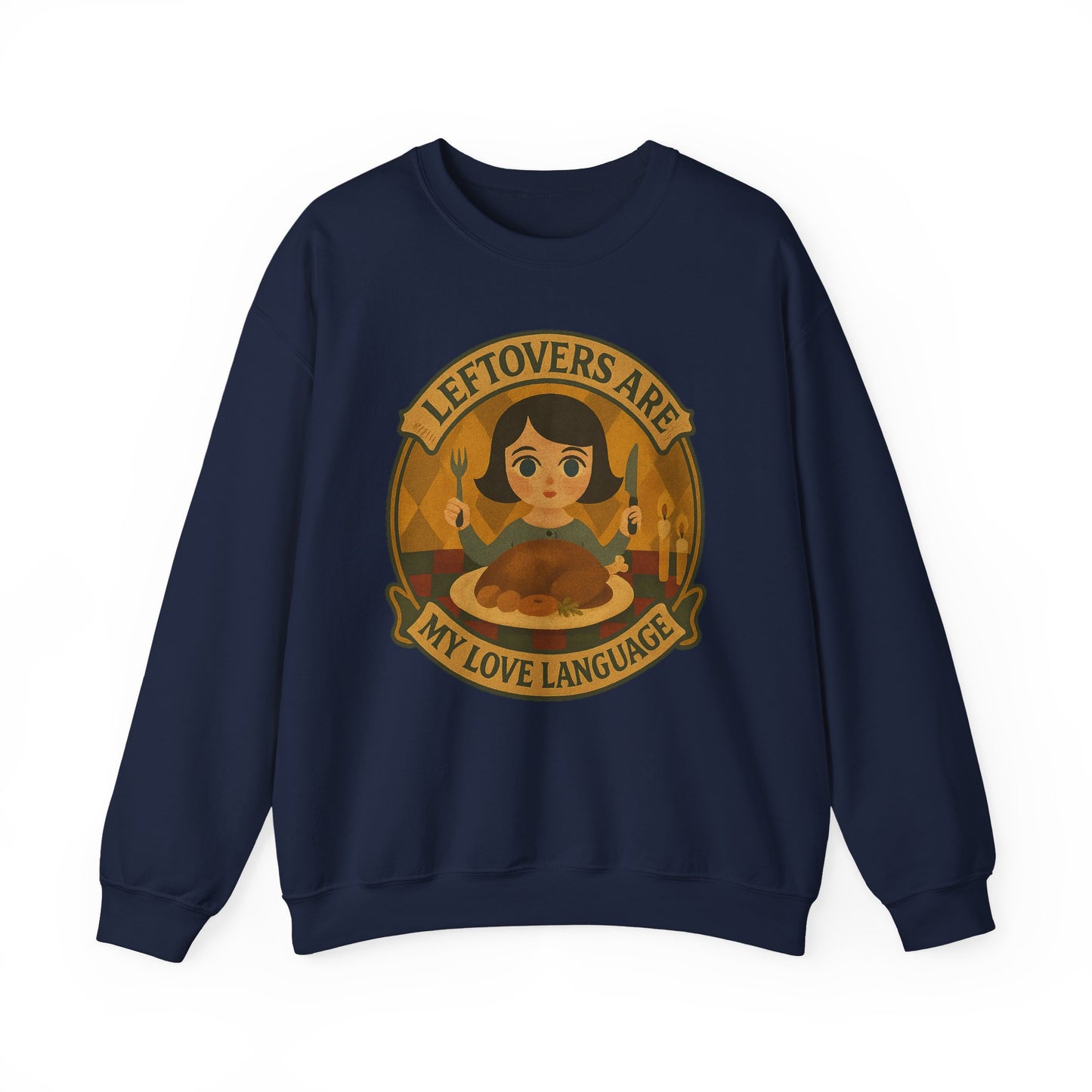 Leftovers Love Language Sweatshirt, Foodie Gift, Original Art Clothing, Moonwoven by Luna, Crewneck Jumper