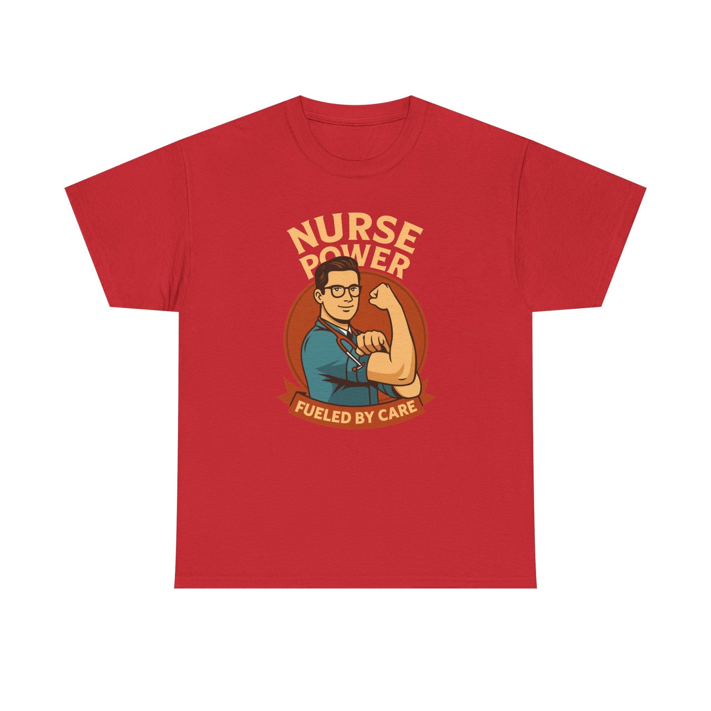 Nurse Power, Fueled by Care t-shirt, designed by Moonwoven by Luna ,part of her Care Givers Collection