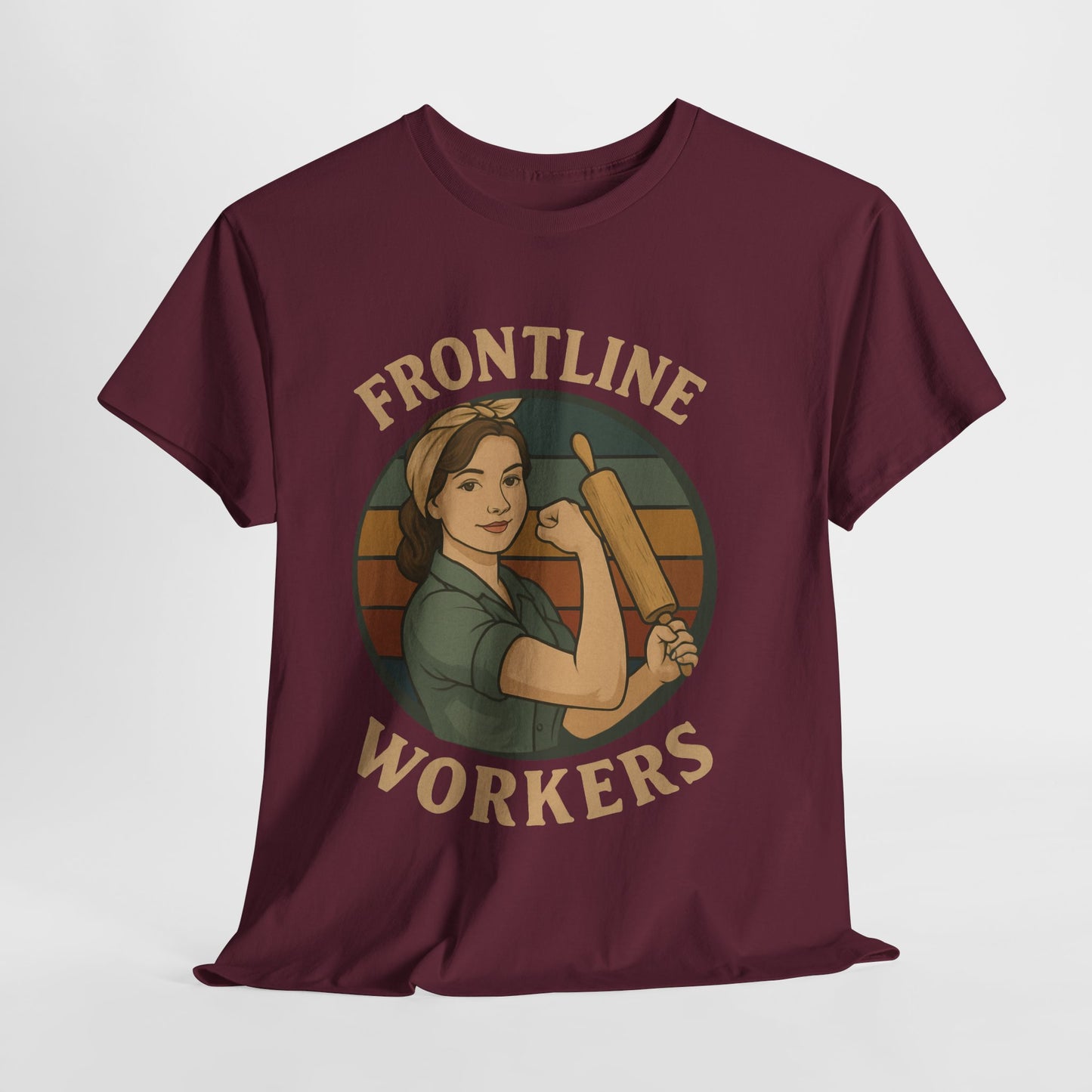 Frontline Workers Unisex Heavy Cotton Tee, Support Essential Workers Shirt, Gratitude Apparel, Healthcare Hero Gift, Everyday Comfort Tee