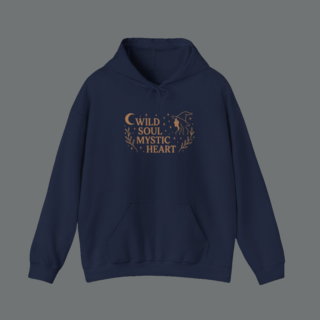 Wild Soul Mystic Heart , Boho Unisex Hoodie