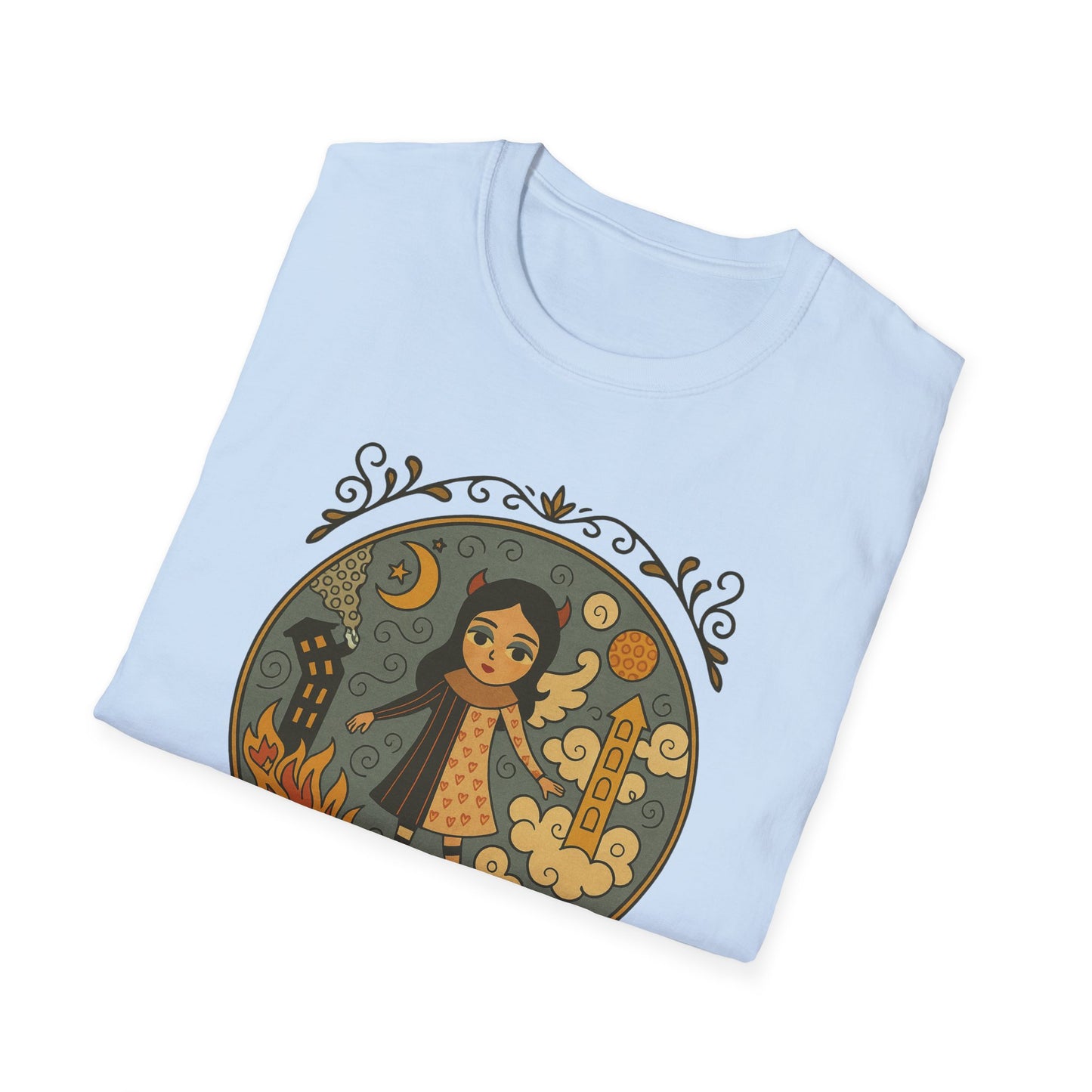 Clouds in hair, Fire in my Heart !Whimsical Graphic T-Shirt, Vintage Style Tee, Unisex Casual Wear, Perfect Gift [...]