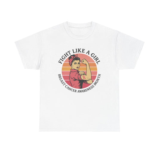 Empowering Breast Cancer Awareness Tee, Fight Like a Girl Shirt, Unisex Cotton T-Shirt for Survivors, Awareness Month Apparel, Gift [...]