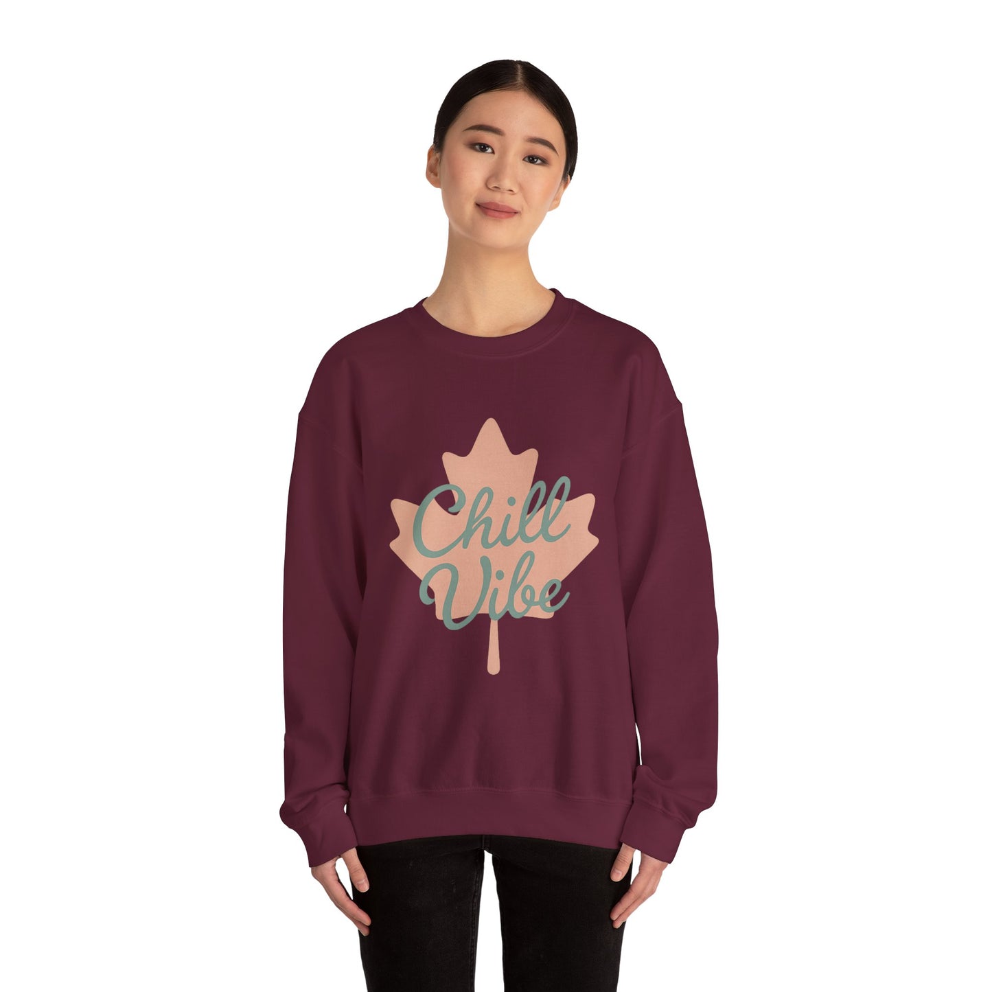 Chill Vibe Crewneck Sweatshirt, Moonwoven by Luna, Chill Canadian Collection, Cozy Jumper, Relaxation Top, Winter Sweater, Lounge Sweatshirt