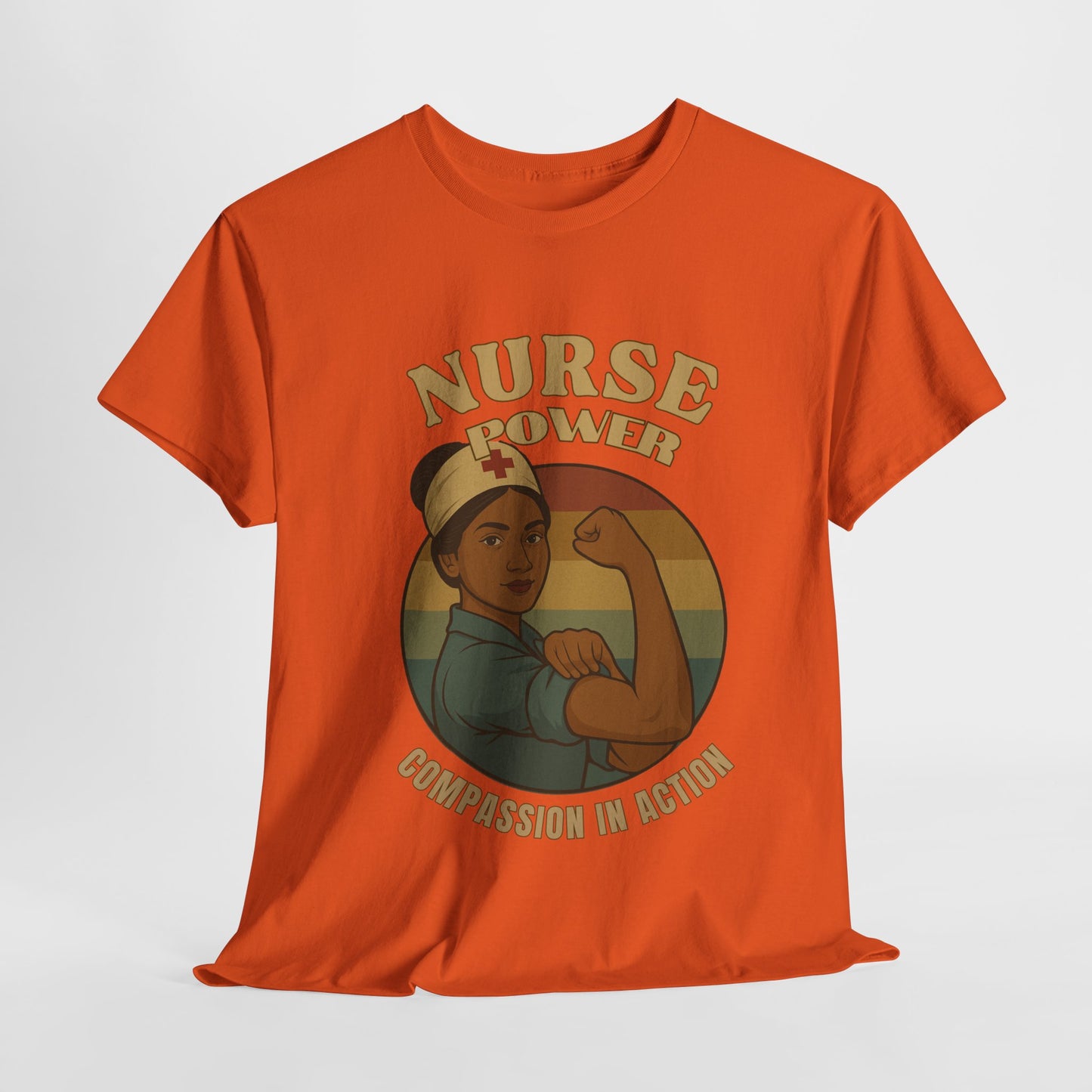 Compassion Nurse Power Tee - Unisex Heavy Cotton T-Shirt, Inspirational Gift for Healthcare Workers, Nursing Appreciation, Medical Professionals, [...]