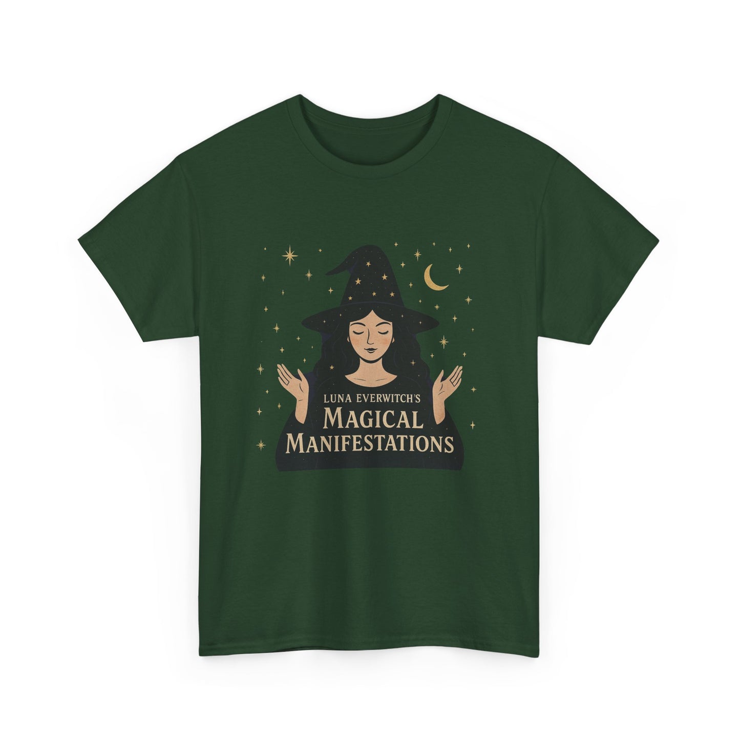 Luna Everwitch’s Magical Manifestations, Vintage Graphic Tee, Unisex Cotton Shirt, Autumn Vibes, Halloween Party Outfit, Comfortable Casual Wear, Perfect Gift