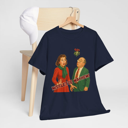 Mistletoe Mayhem,  vintage inspired Christmas t-shirt