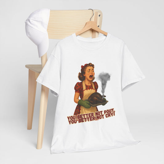 You better not cry! Christmas Tee, vintage inspired