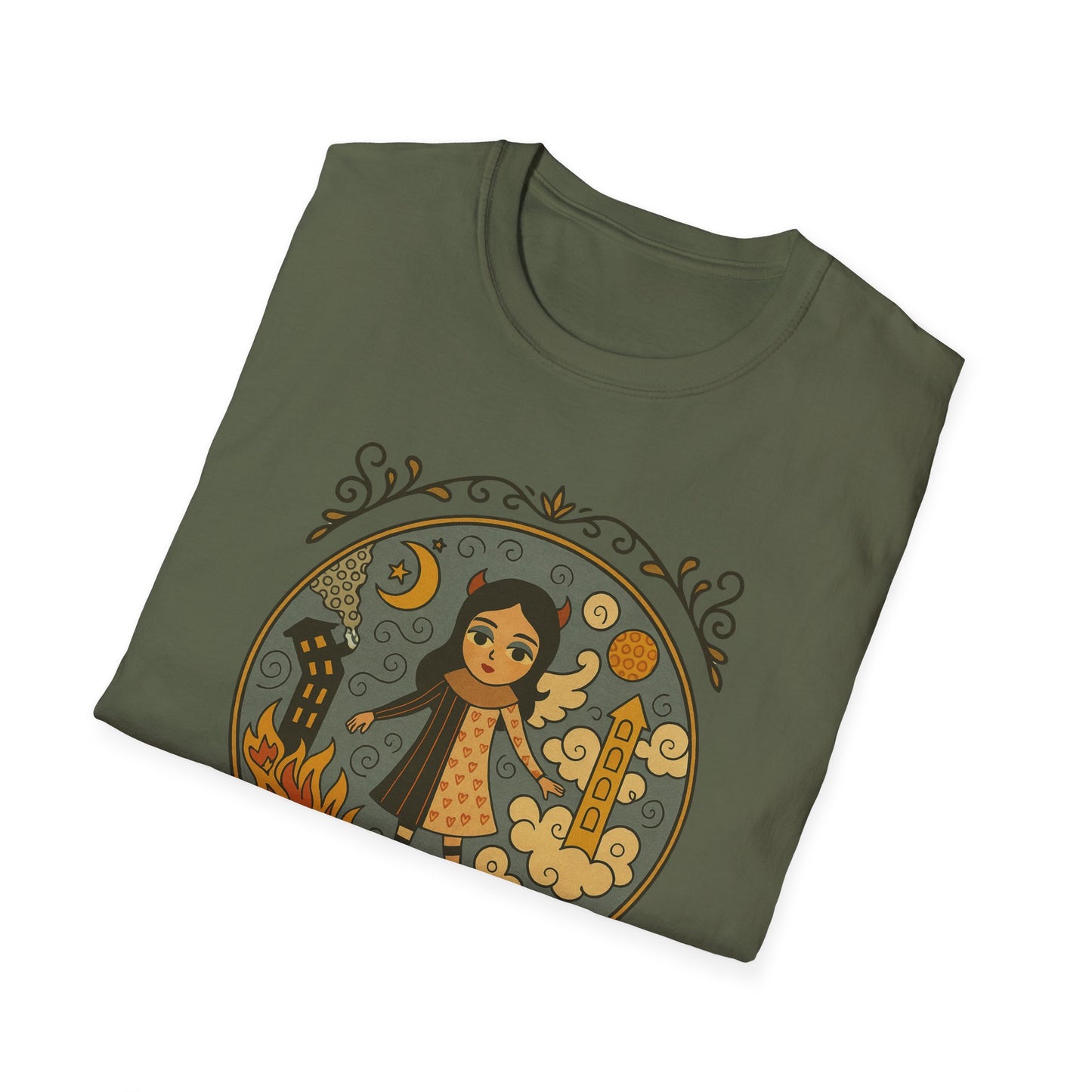 Clouds in hair, Fire in my Heart !Whimsical Graphic T-Shirt, Vintage Style Tee, Unisex Casual Wear, Perfect Gift [...]
