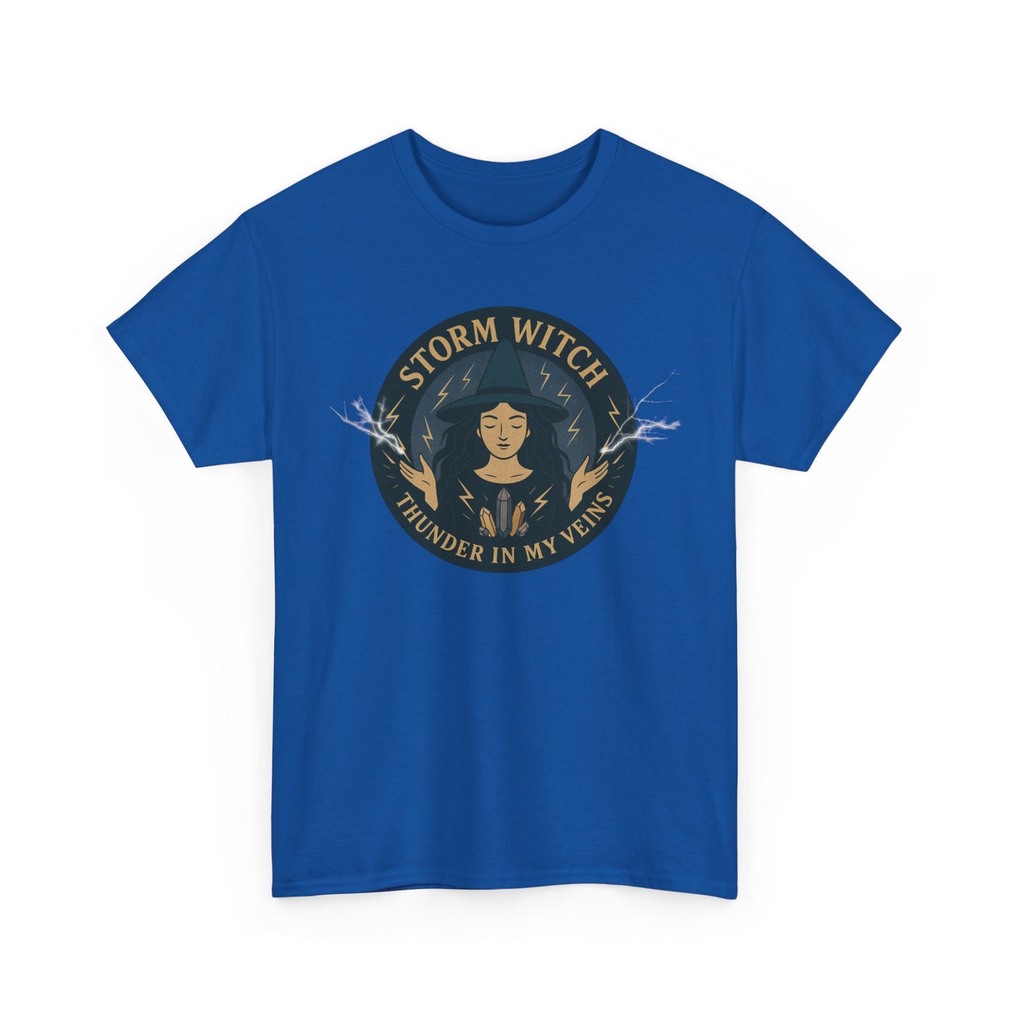 Storm Witch Unisex Heavy Cotton Tee - Thunder in My Veins, Witchy Apparel, Boho Style T-shirt, Gift for Her, Astrology Clothing, Magic [...]