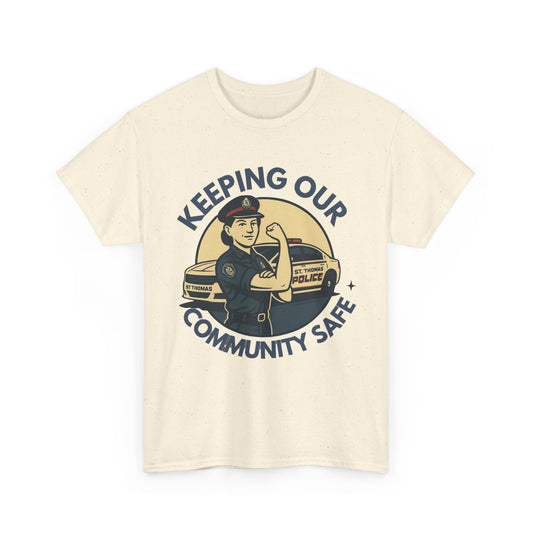 St. Thomas Police, Community Safety Tee - Unisex Cotton T-Shirt for Supporters, Police Appreciation, Everyday Wear, Gifts for Heroes, Fundraising Events