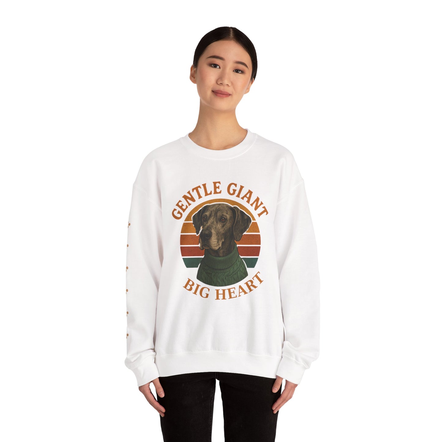Great Dane, Gentle Giant Big Heart ,Unisex Heavy Blend™ Crewneck Sweatshirt