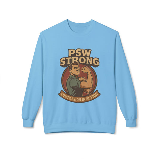 PSW Strong Compassion Crewneck Sweatshirt | Motivational Apparel, Gift for Fitness Lovers, Sportswear, Casual Wear, Inspirational Clothing