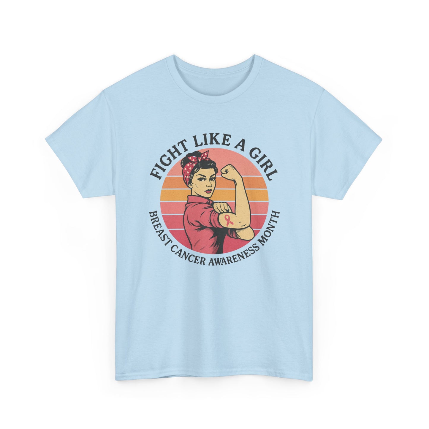 Empowering Breast Cancer Awareness Tee, Fight Like a Girl Shirt, Unisex Cotton T-Shirt for Survivors, Awareness Month Apparel, Gift [...]