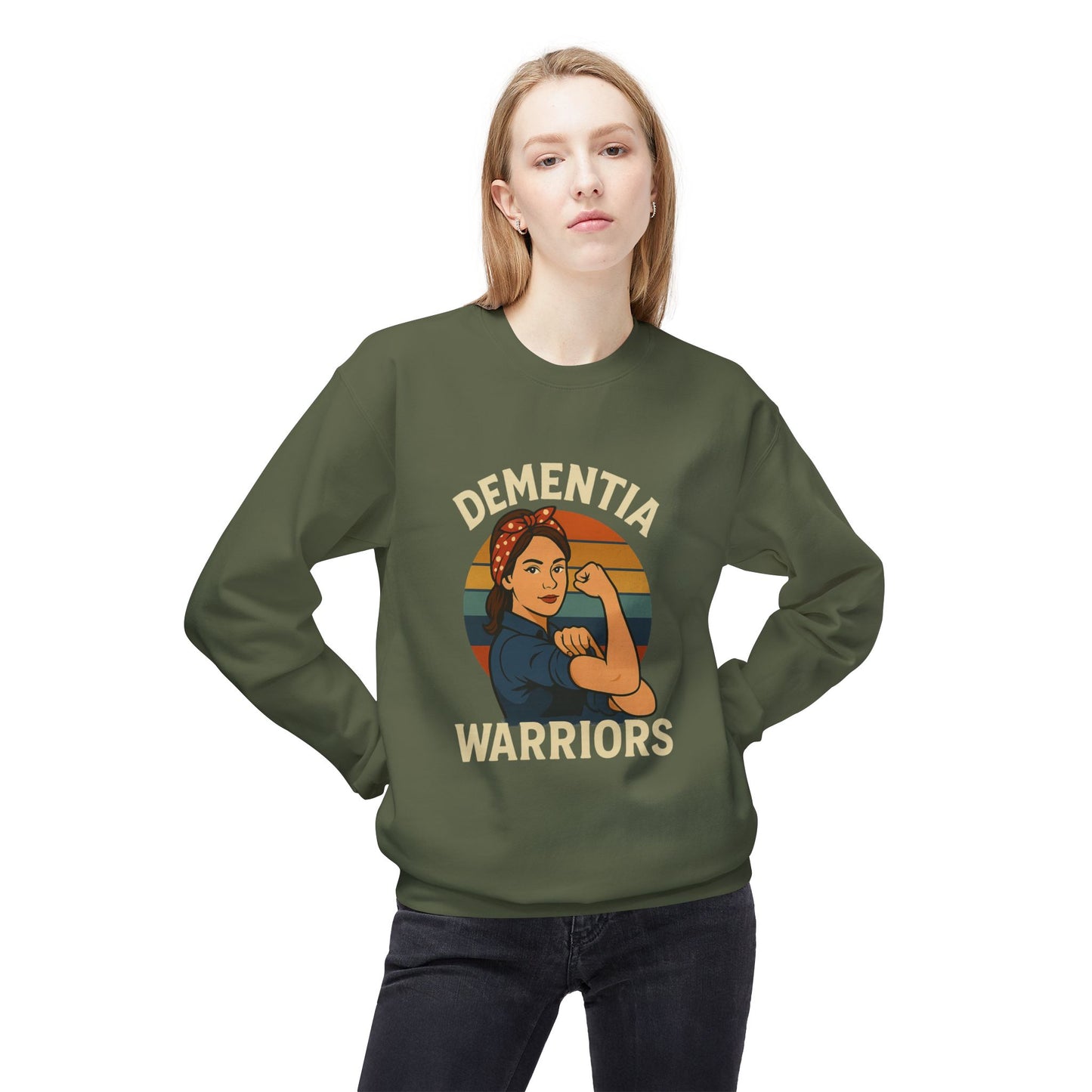 Dementia Warriors Sweatshirt, Awareness Apparel, Gifting for Caregivers, Supportive Unisex Clothing, Inspirational Crewneck, Social [...]