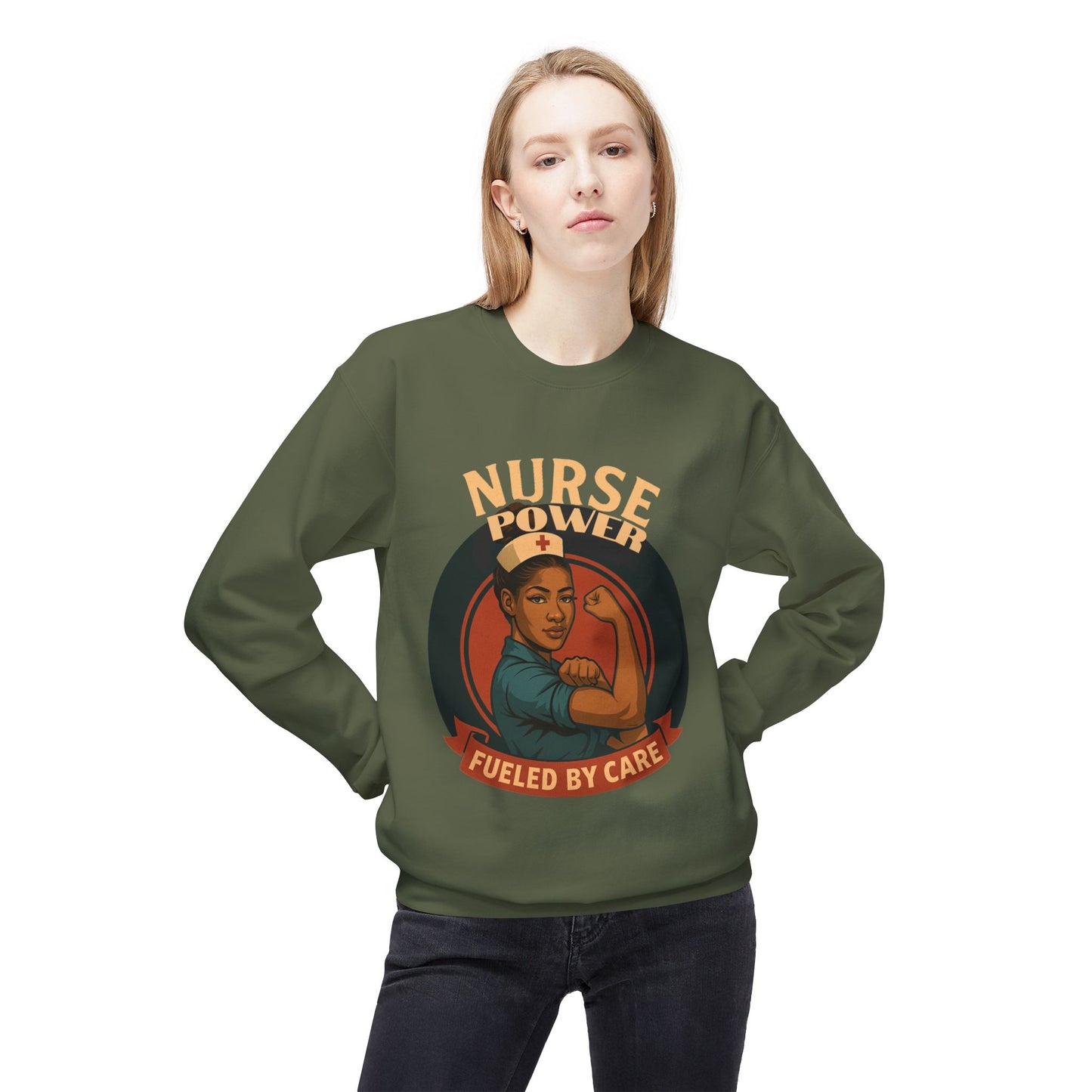 Nurse Power Fleece Sweatshirt, Nurse Appreciation Gift, Healthcare Worker Sweatshirt, Medical Crewneck, Inspirational Nurse Apparel, [...]
