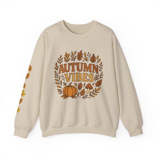 AutumnVibes.  Cozy Autumn Crewneck Sweatshirt