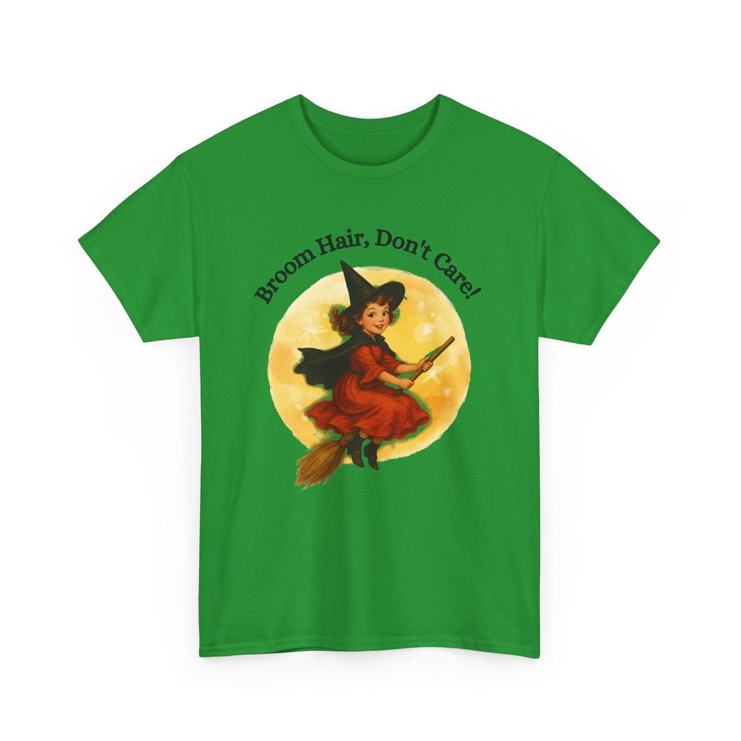 Vintage Cute Witch T-Shirt ,Retro Halloween Broomstick Tee