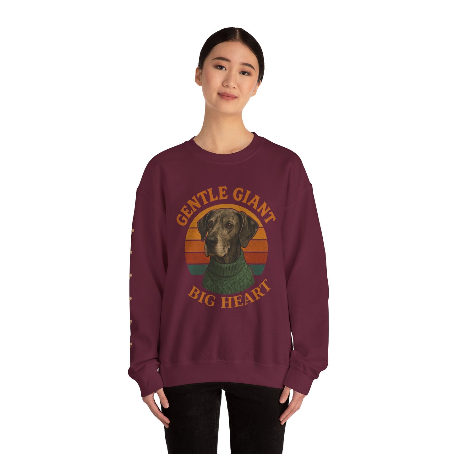 Great Dane, Gentle Giant Big Heart ,Unisex Heavy Blend™ Crewneck Sweatshirt