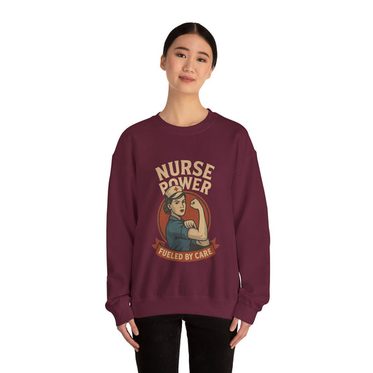 Nurse Power Crewneck Sweatshirt | Unisex Pullover, Nurse Shirt, Healthcare Gift, Medical Apparel, Caregiver Sweatshirt