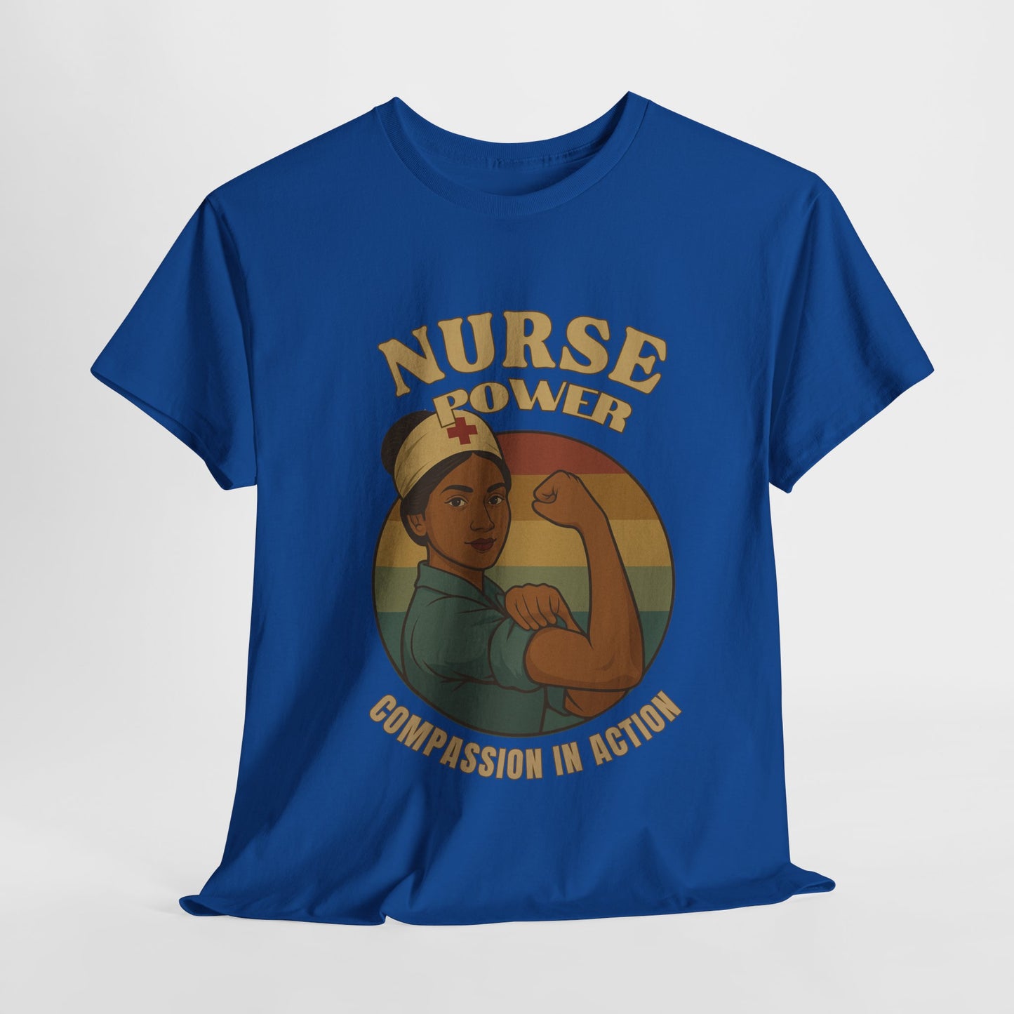 Compassion Nurse Power Tee - Unisex Heavy Cotton T-Shirt, Inspirational Gift for Healthcare Workers, Nursing Appreciation, Medical Professionals, [...]