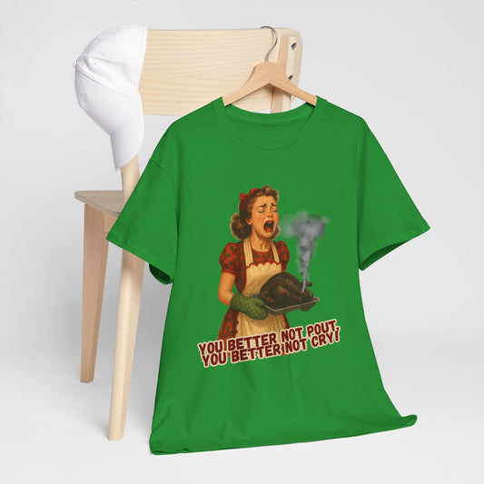 You better not cry! Christmas Tee, vintage inspired
