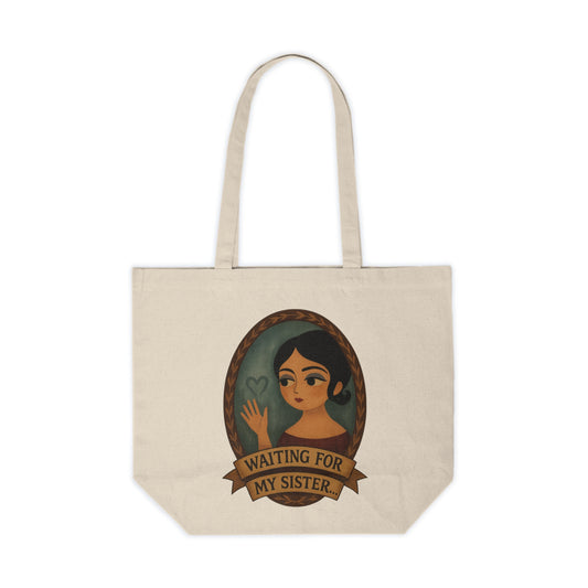 Sisterly Love Tote Bag, Gift for Sister, Canvas Shopping Tote, Cute Tote for Family, Birthday Gift, Eco-Friendly Bag