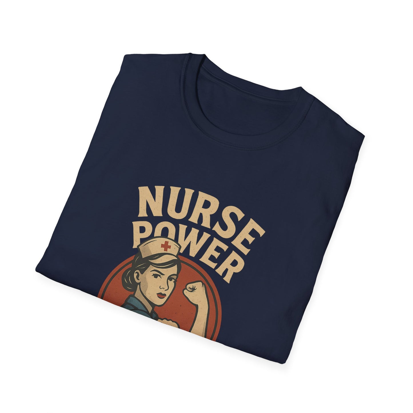 Nurse Power , Fueled by Care ,Retro Rosie the Riveter Style Nurse Shirt