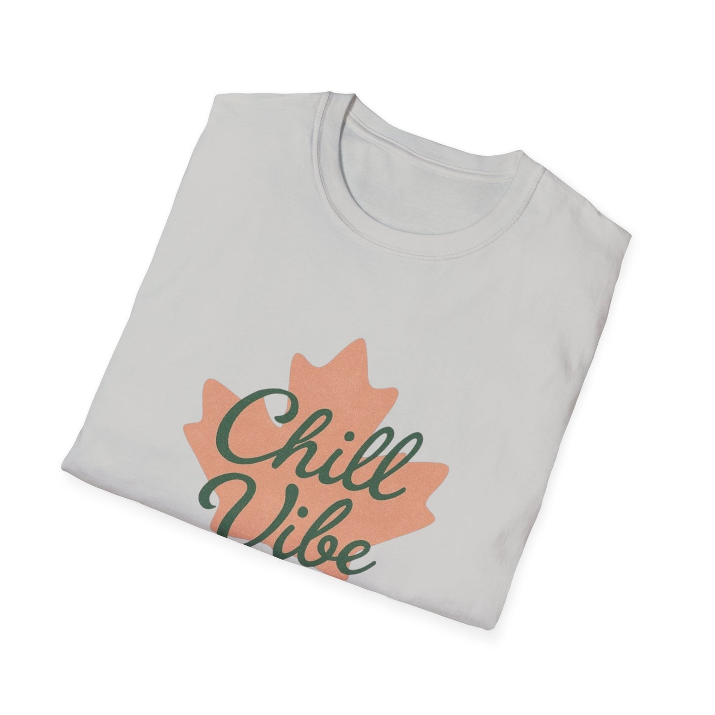 Chill  Vibe, Canadian Leaf T-Shirt, Softstyle Tee for Men and Women, Chill Vibe, Moonwoven by Luna, Unisex Top