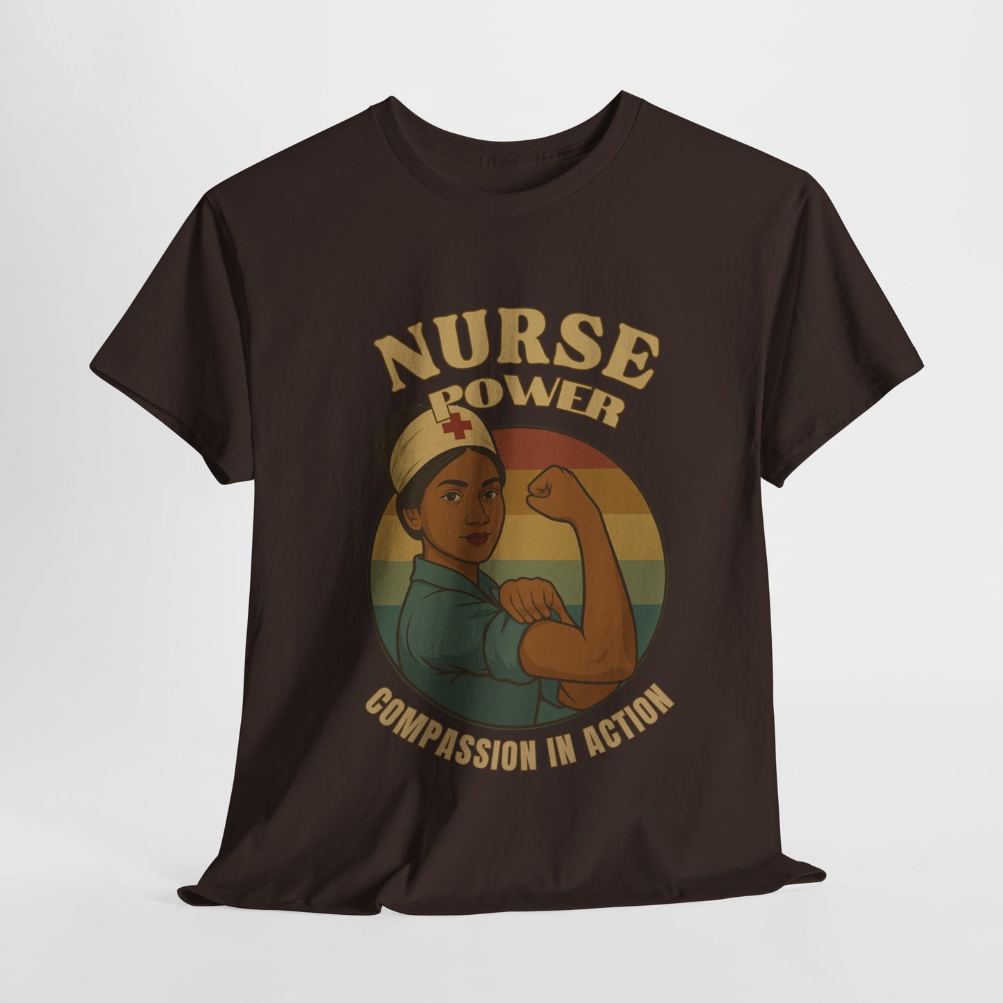 Compassion Nurse Power Tee - Unisex Heavy Cotton T-Shirt, Inspirational Gift for Healthcare Workers, Nursing Appreciation, Medical Professionals, [...]