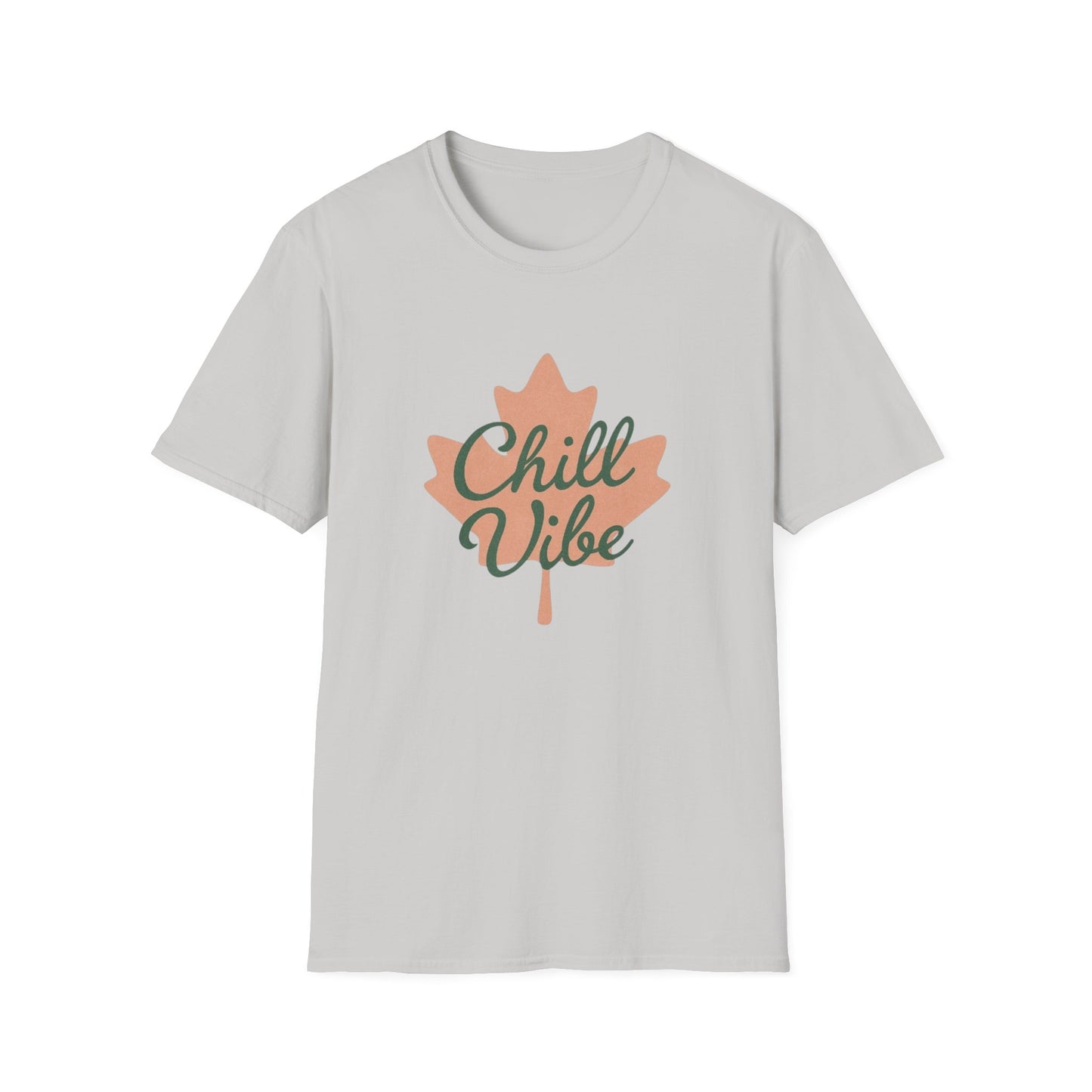 Chill  Vibe, Canadian Leaf T-Shirt, Softstyle Tee for Men and Women, Chill Vibe, Moonwoven by Luna, Unisex Top
