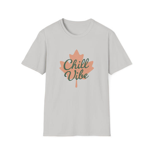 Chill  Vibe, Canadian Leaf T-Shirt, Softstyle Tee for Men and Women, Chill Vibe, Moonwoven by Luna, Unisex Top
