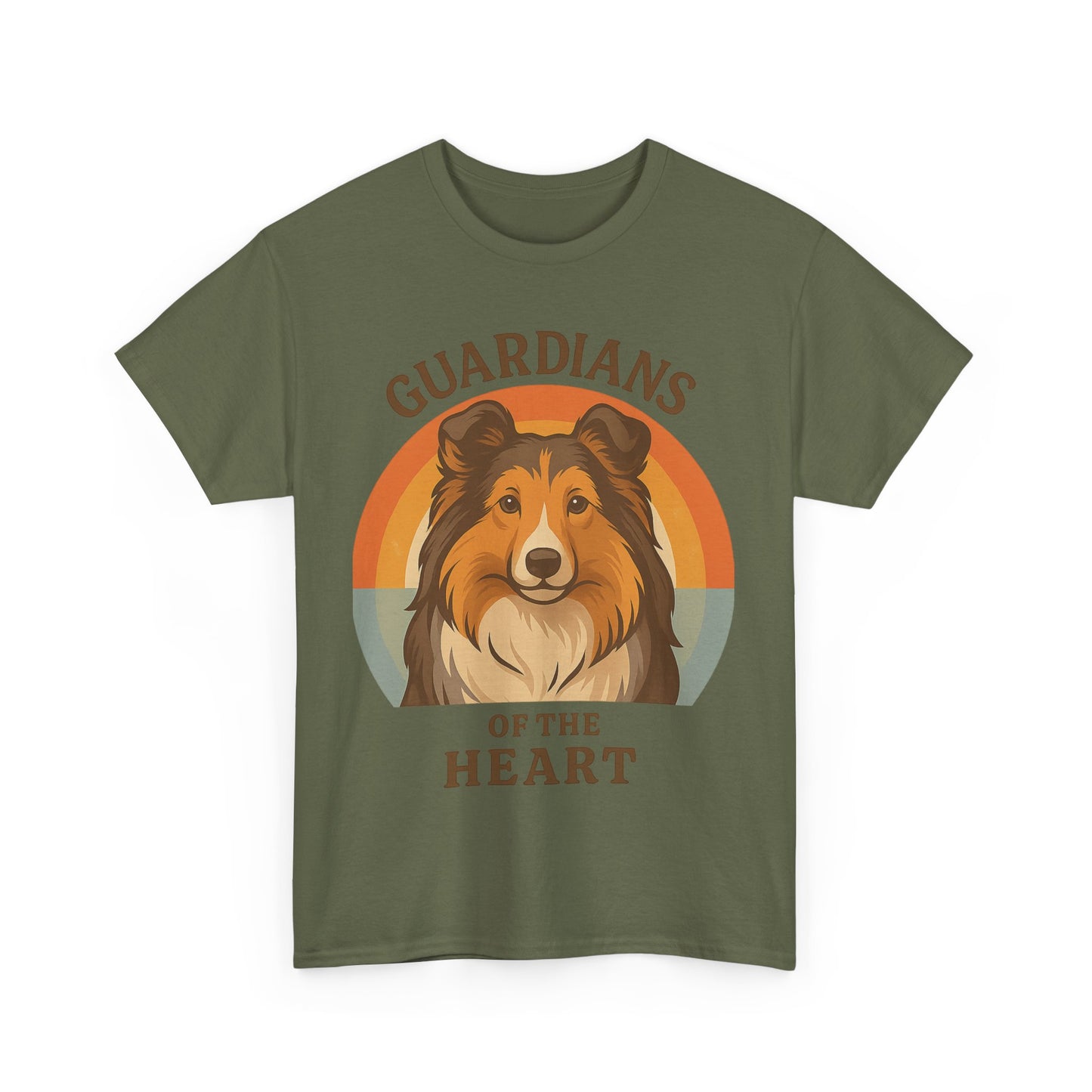 Sheltie Lovers Cotton Tee, Pet Owner Gift Shirt, Cute Animal Tee, Dog Lover Apparel, Funny Pet T-Shirt, Guardians of the Heart Design