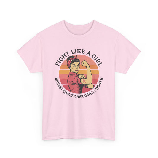 Empowering Breast Cancer Awareness Tee, Fight Like a Girl Shirt, Unisex Cotton T-Shirt for Survivors, Awareness Month Apparel, Gift [...]