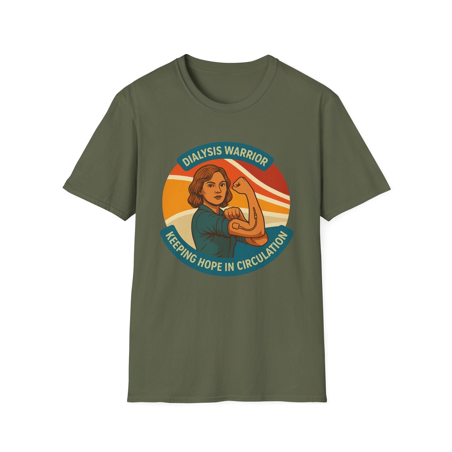 Dialysis Warriors Unisex T-Shirt, Keeping Hope in Circulation, Moonwoven by Luna, Awareness Apparel for Fighters, Chronic Illness Support