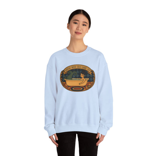 Sirens need Self-Care too , Crewneck Sweatshirt | Cozy Gift, Relaxation Apparel, Unisex Sweatshirt, Mindfulness Fashion, Self-Care Reminder