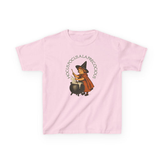 Kids Witchy Halloween Tee , Hocus Pocus a la Precocious, Vintage Style Witch Girl Shirt , Fall Boho Toddler T-Shirt