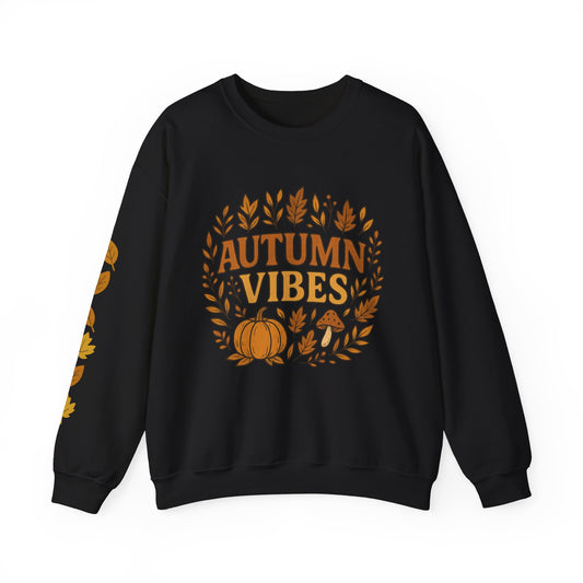 AutumnVibes.  Cozy Autumn Crewneck Sweatshirt