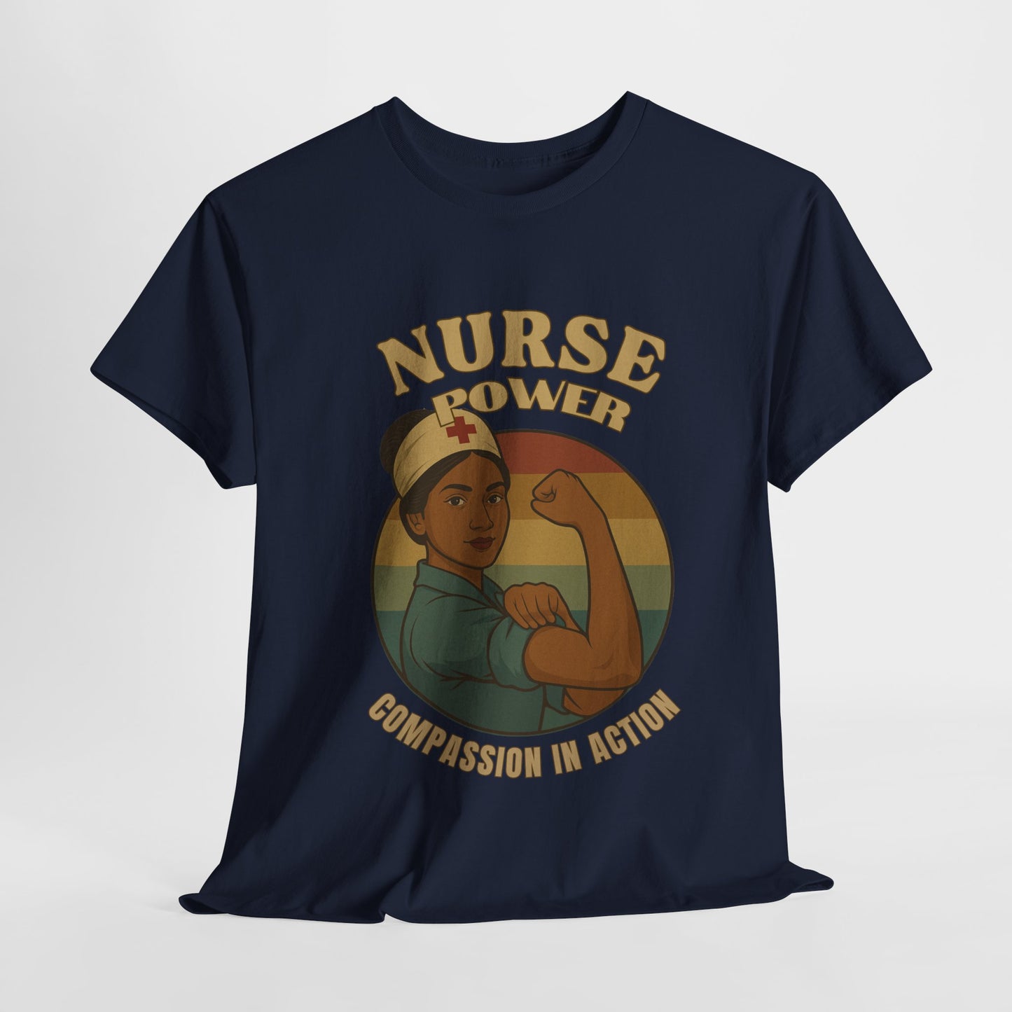 Compassion Nurse Power Tee - Unisex Heavy Cotton T-Shirt, Inspirational Gift for Healthcare Workers, Nursing Appreciation, Medical Professionals, [...]