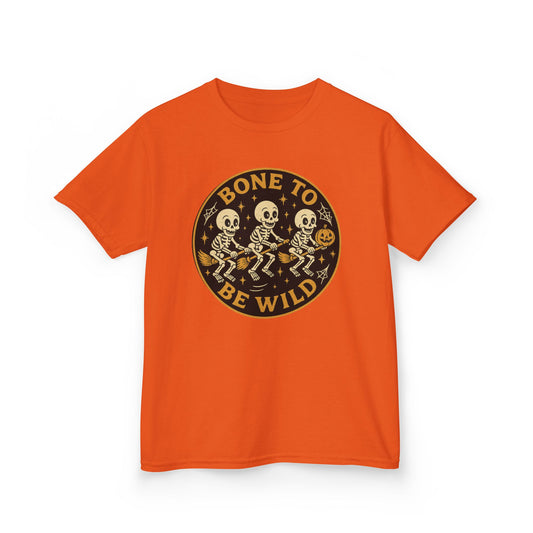 Kids Halloween Skeleton Tee - Bone to Be Wild, Fun T-Shirt for Kids, Halloween Costume Top, Spooky Party Wear, Kids Gift