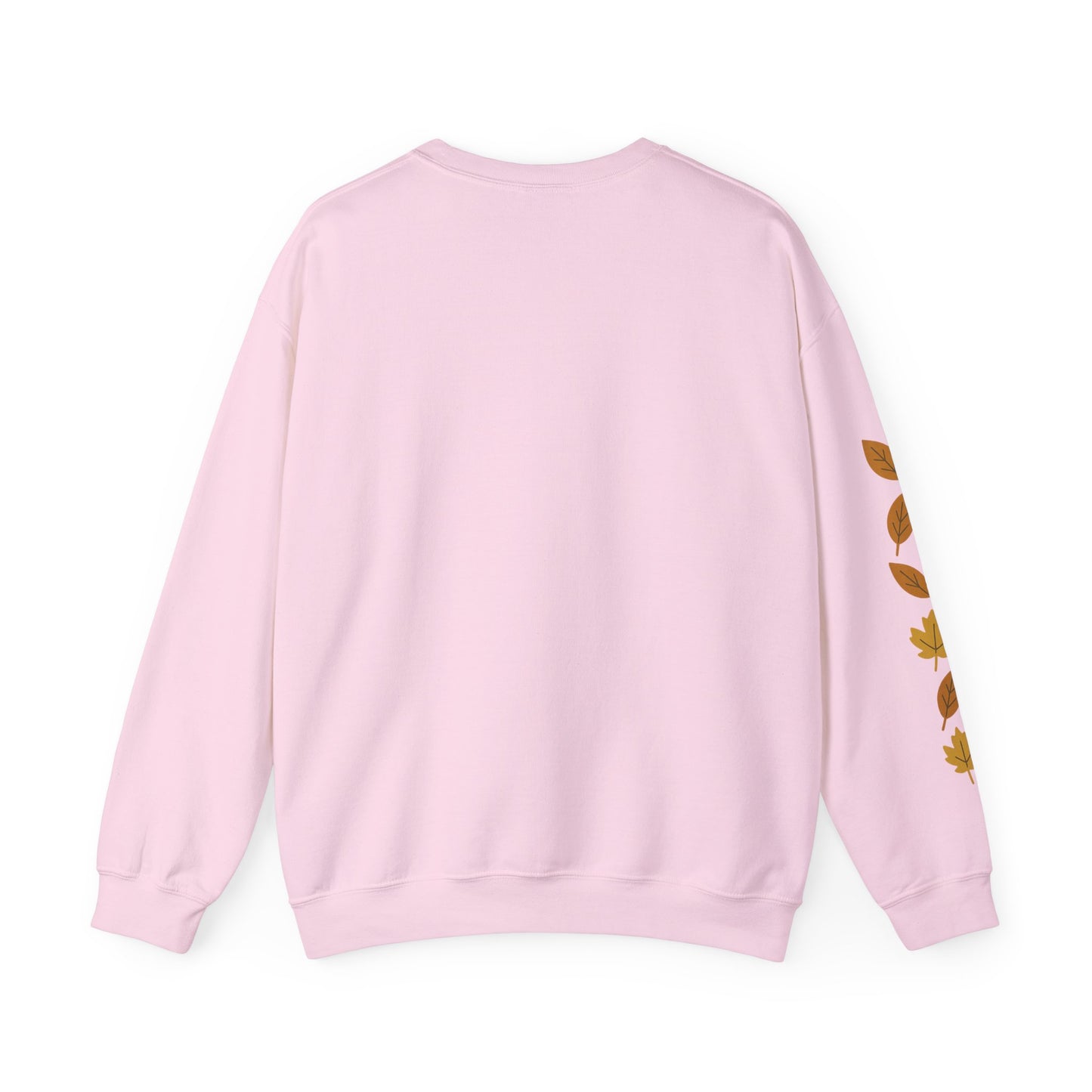 Hello Autumn , Cozy Fall Vibes Crewneck with Sleeve Leaf Detail